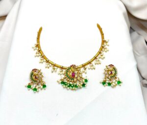 Peacock Gold Kanti Necklace HSN04